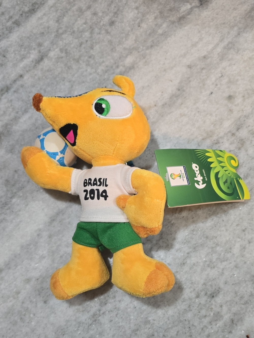 Fuleco 2014 World Cup Armadillo Plush - Yellow & Green